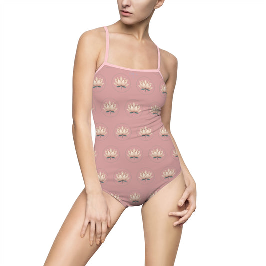 One-piece Swimsuit with HANA Loto Flower Collection